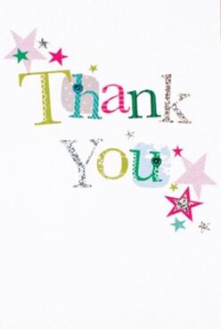 Presenting a burst of delight, this thank you card brings Upper Clapton's vibrant character into focus with its radiant hues and charming design. The words 'Thank You' stretch across the card's centre, every letter distinct and stitched in a joyful patchwork reminiscent of local artisan creations from nearby Ridley Road Market. Confetti-like stars in magenta, teal, and glimmering gold gather in the corners, evoking the celebratory energy of community gatherings under Hackney's evening sky. The surface is subtly textured, with silver letters adding a sparkle that catches the light, just as sunlight filters through the trees near Clapton Pond. The crisp white background gives every lively pattern room to breathe, heightening the impact of each colour and flourish. Picture this card paired with a florist's bouquet-a vibrant surprise delivered by Flowers Upper Clapton to front doors along Mount Pleasant Lane or shared at a neighbour's gathering. Every detail of the card reflects the thoughtful, creative energy of Upper Clapton itself, making every gesture of gratitude feel both personal and enduring.